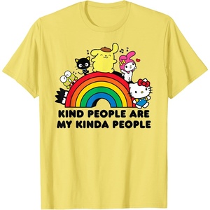 image:imageHello Kitty and Friends Kind People are My Kinda People TShirtLemon Yellow