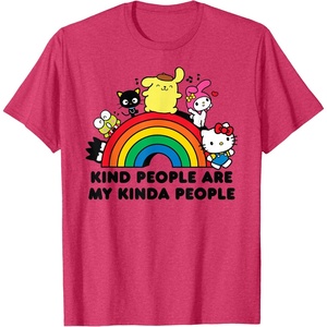 image:imageHello Kitty and Friends Kind People are My Kinda People TShirtRed Heather