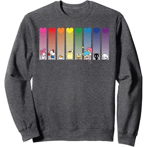 image:imageHello Kitty and Friends Sanrio Rainbow SweatshirtDark Heather Grey