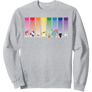 image:imageHello Kitty and Friends Sanrio Rainbow SweatshirtHeather Grey