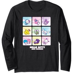 image:imageHello Kitty and Friends Square Icons Long Sleeve TShirtBlack