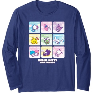 image:imageHello Kitty and Friends Square Icons Long Sleeve TShirtNavy Blue