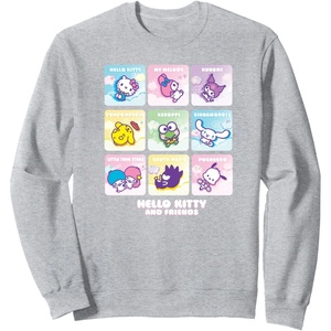image:imageHello Kitty and Friends Square Icons SweatshirtHeather Grey