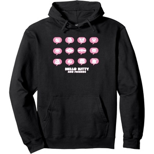 image:imageHello Kitty and Friends Text Bubbles Pullover HoodieBlack