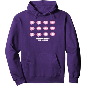 image:imageHello Kitty and Friends Text Bubbles Pullover HoodiePurple