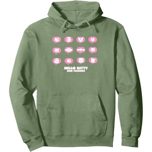 image:imageHello Kitty and Friends Text Bubbles Pullover HoodieSage Green