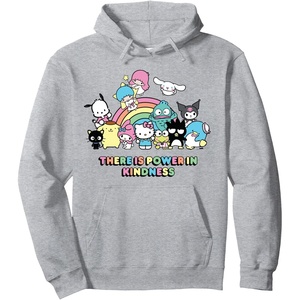 image:imageHello Kitty and Friends There is Power in Kindness unisex adult Pullover Hoodie Long SleeveHeather Grey