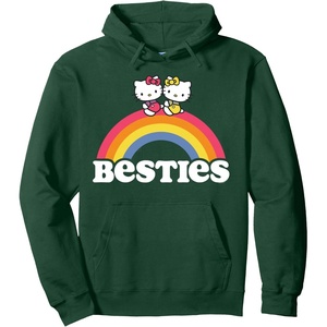 image:imageHello Kitty and Mimmy Besties Hoodie Pullover HoodieDark Green
