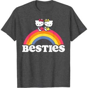 image:imageHello Kitty and Mimmy Besties Tee Shirt TShirtDark Heather Grey