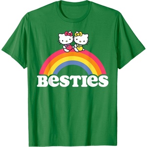 image:imageHello Kitty and Mimmy Besties Tee Shirt TShirtKelly Green