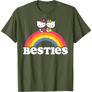 image:imageHello Kitty and Mimmy Besties Tee Shirt TShirtOlive Green