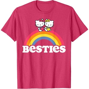 image:imageHello Kitty and Mimmy Besties Tee Shirt TShirtRed Heather
