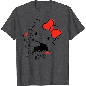image:imageHello Kitty and Tiny Chum Tee TShirtDark Heather Grey