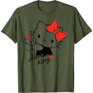 image:imageHello Kitty and Tiny Chum Tee TShirtOlive Green