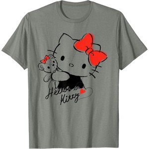 image:imageHello Kitty and Tiny Chum Tee TShirtOlive Heather