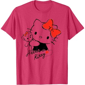 image:imageHello Kitty and Tiny Chum Tee TShirtRed Heather