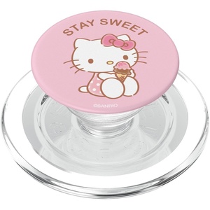 image:imageHello Kitty with Ice Cream Pink Stay Sweet PopSockets Adhesive PopGripMagnetic PopGrip