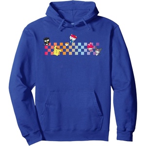 image:imageHello Sanrio Characters Checkerboard Hoodie Pullover HoodieRoyal Blue