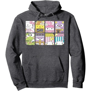 image:imageHello Sanrio Foodie Posters Hoodie Pullover HoodieDark Heather Grey