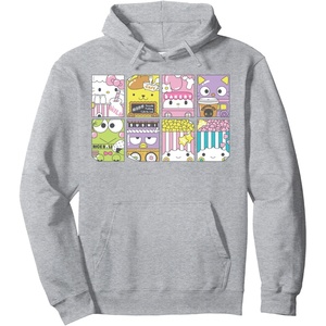 image:imageHello Sanrio Foodie Posters Hoodie Pullover HoodieHeather Grey
