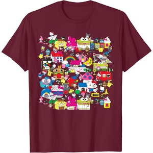 image:imageHello Sanrio Hello Kitty City Scene Tee Shirt TShirtBurgundy