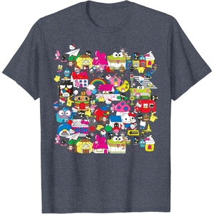 image:imageHello Sanrio Hello Kitty City Scene Tee Shirt TShirtHeather Blue