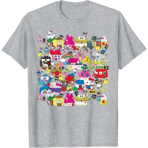 image:imageHello Sanrio Hello Kitty City Scene Tee Shirt TShirtHeather Grey