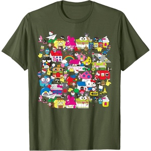 image:imageHello Sanrio Hello Kitty City Scene Tee Shirt TShirtOlive Green