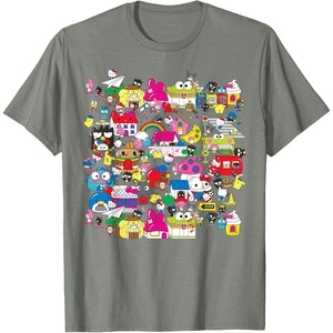 image:imageHello Sanrio Hello Kitty City Scene Tee Shirt TShirtOlive Heather