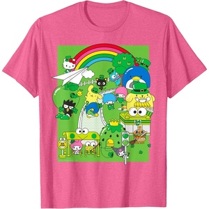 image:imageHello Sanrio Seeing Green St Patricks Day Tee Shirt TShirtPink Heather