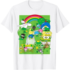 image:imageHello Sanrio Seeing Green St Patricks Day Tee Shirt TShirtWhite