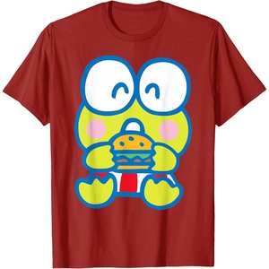 image:imageKeroppi Hamburger Red White and Burger TShirt SmallCranberry Red