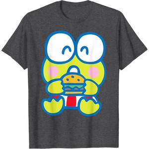 image:imageKeroppi Hamburger Red White and Burger TShirt SmallDark Heather Grey
