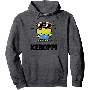 image:imageKeroppi Summer Sunglasses Cute Kawaii Frog Pullover HoodieDark Heather Grey