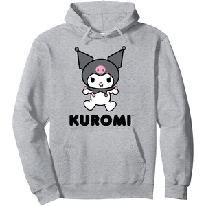 image:imageKuromi Character Front and Back Pullover Hoodie SmallHeather Grey