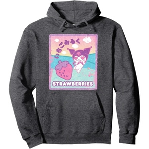 image:imageKuromi Strawberry Milk Pullover HoodieDark Heather Grey
