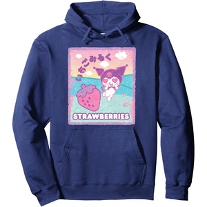 image:imageKuromi Strawberry Milk Pullover HoodieNavy Blue