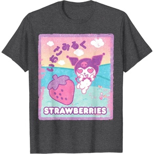 image:imageKuromi Strawberry Milk TShirtDark Heather Grey