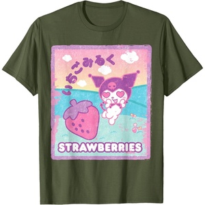 image:imageKuromi Strawberry Milk TShirtOlive Green