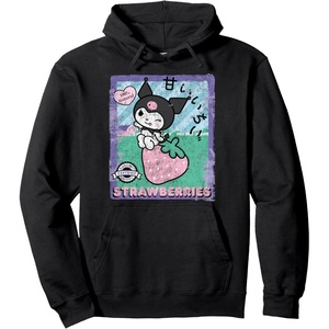 image:imageKuromi Strawberry Picking Strawberries Farm Pullover HoodieBlack