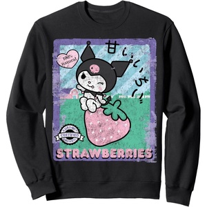 image:imageKuromi Strawberry Picking Strawberries Farm SweatshirtBlack