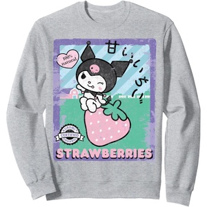 image:imageKuromi Strawberry Picking Strawberries Farm SweatshirtHeather Grey