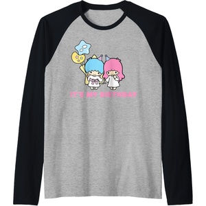 image:imageLittle Twin Stars Its My Birthday Raglan Baseball TeeBlackAthletic Heather