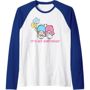 image:imageLittle Twin Stars Its My Birthday Raglan Baseball TeeRoyal BlueWhite