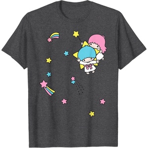 image:imageLittle Twin Stars Rainbow Stars Tee TShirtDark Heather Grey