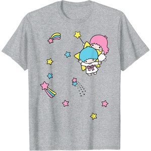 image:imageLittle Twin Stars Rainbow Stars Tee TShirtHeather Grey