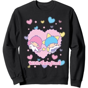 image:imageLittle Twin Stars Retro Logo Hearts Sweatshirt SweatshirtBlack