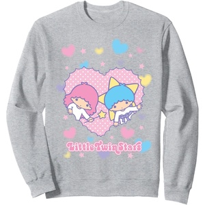 image:imageLittle Twin Stars Retro Logo Hearts Sweatshirt SweatshirtHeather Grey