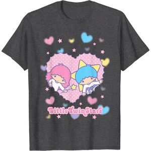 image:imageLittle Twin Stars Retro Logo Valentine Tee TShirtDark Heather Grey