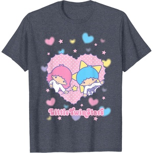 image:imageLittle Twin Stars Retro Logo Valentine Tee TShirtHeather Blue